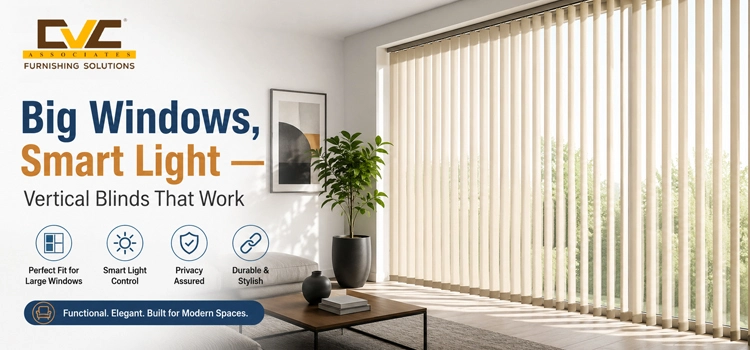 Why Vertical Blinds in Chennai Are Perfect for Large Windows and Offices